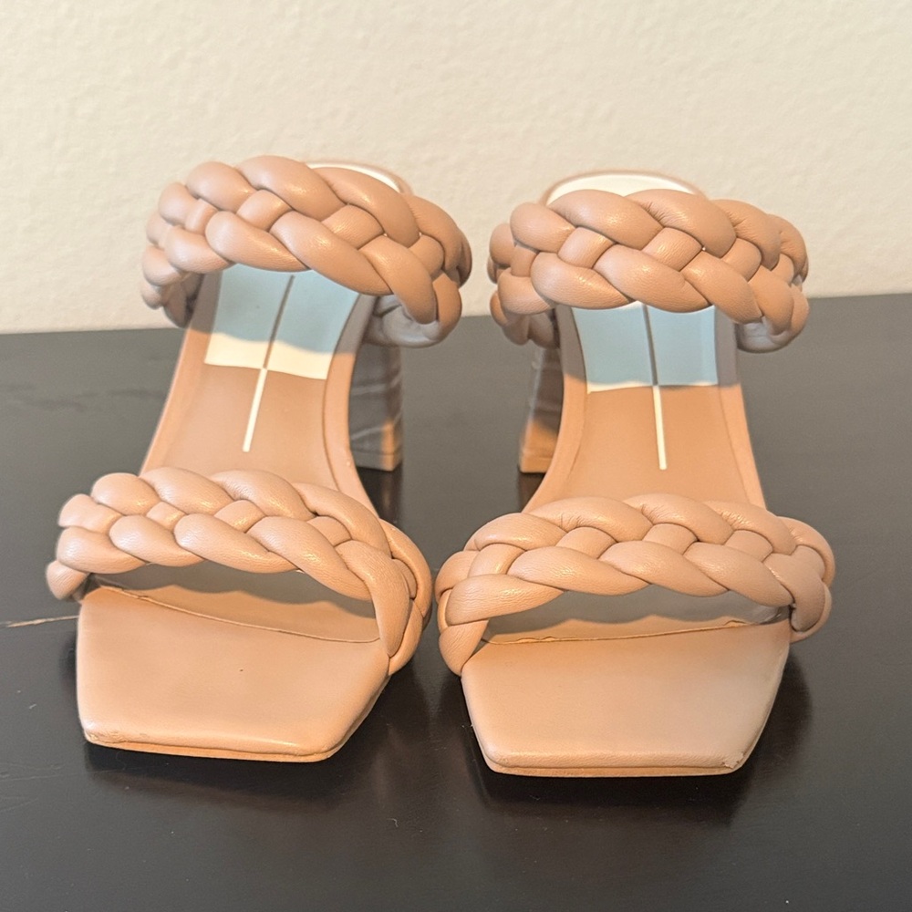 Dolce Vita Tan Braided Heels - Size 7 - Picture 6 of 8